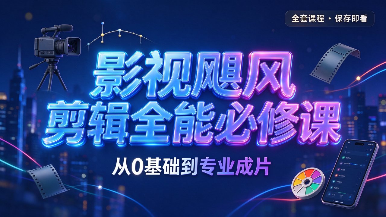 【影视飓风】剪辑全能必修课：从0基础到专业成片