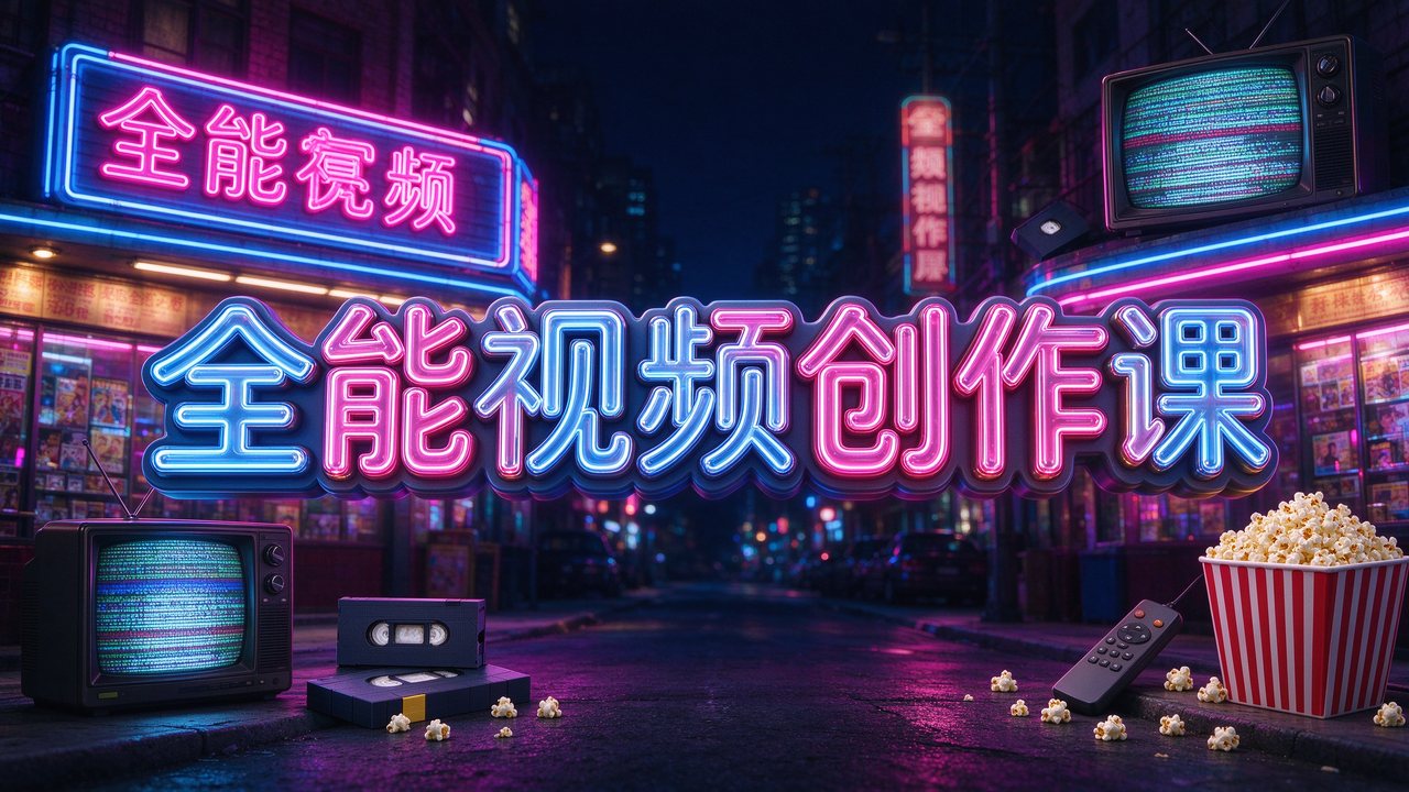 B站-南门录像厅-剪辑+拍摄 全能视频创作课（新手友好）