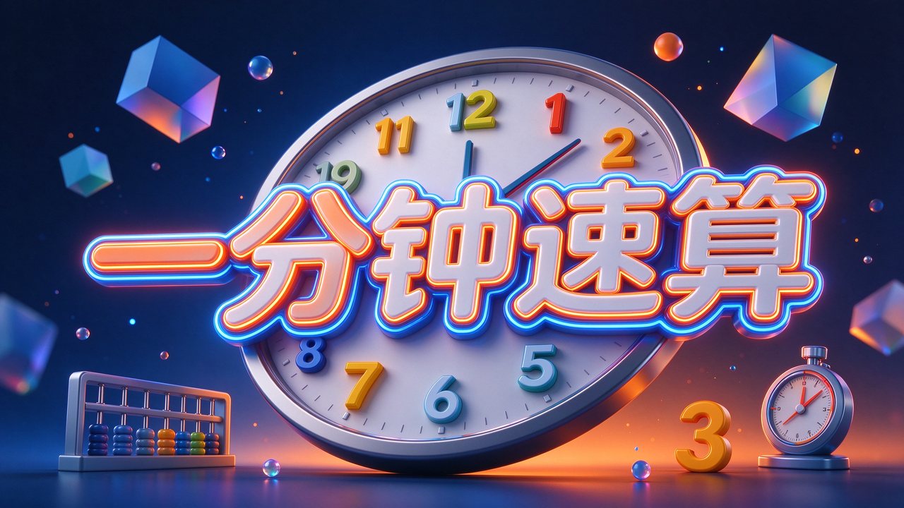 《一分钟速算》40集 幼儿数学启蒙 指算法和加减乘除法