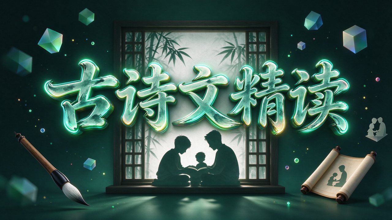 卷毛爸爸《小学必背古诗文精读·手绘版》