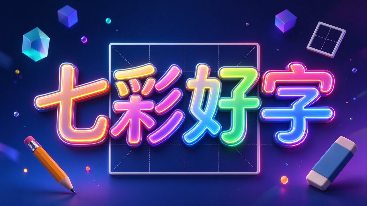 小学语文字帖《七彩好字》