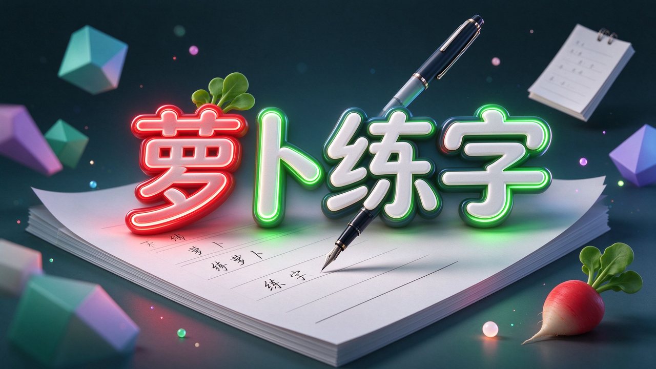 萝卜练字 小学生硬笔书法课