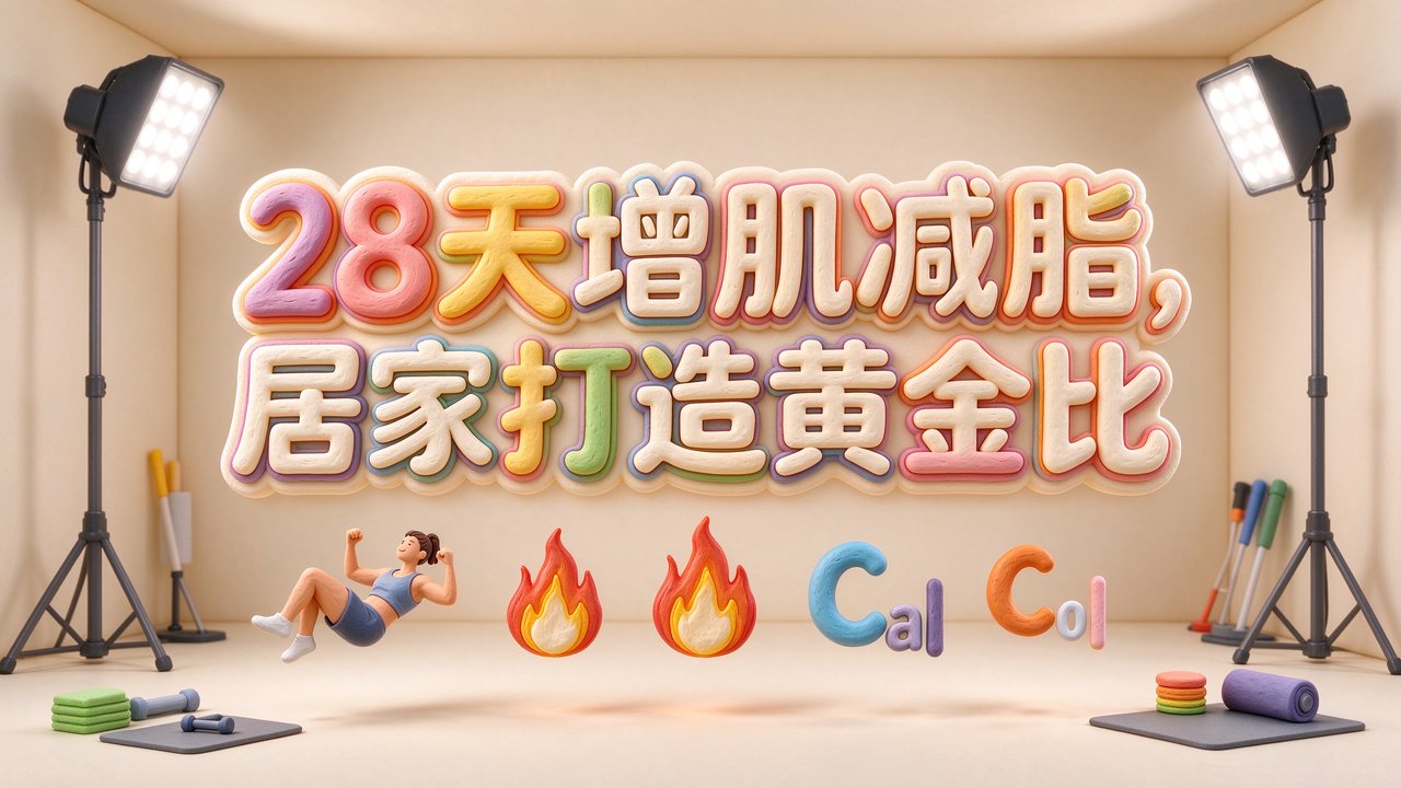 28天增肌减脂，居家打造黄金比例身材（完结）
